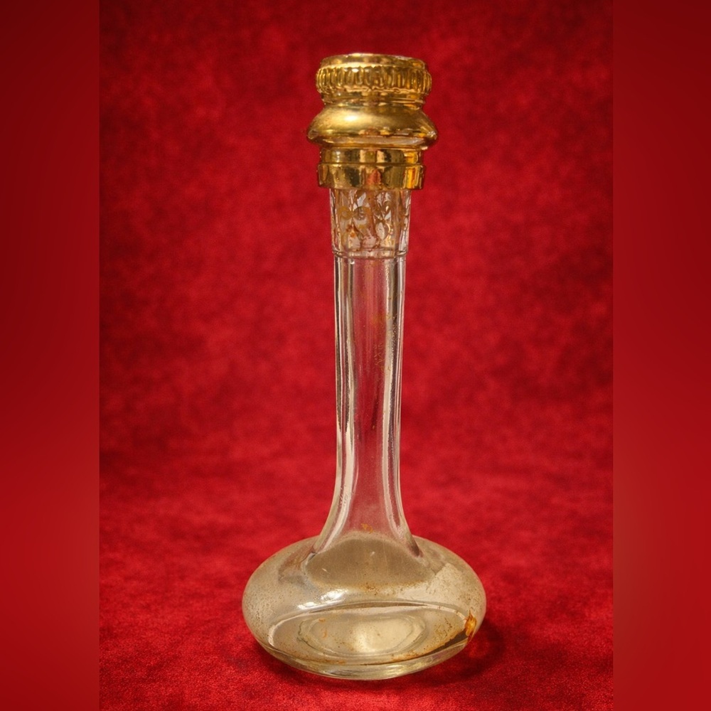 Avon Gold and Clear Rapture Bud Vase